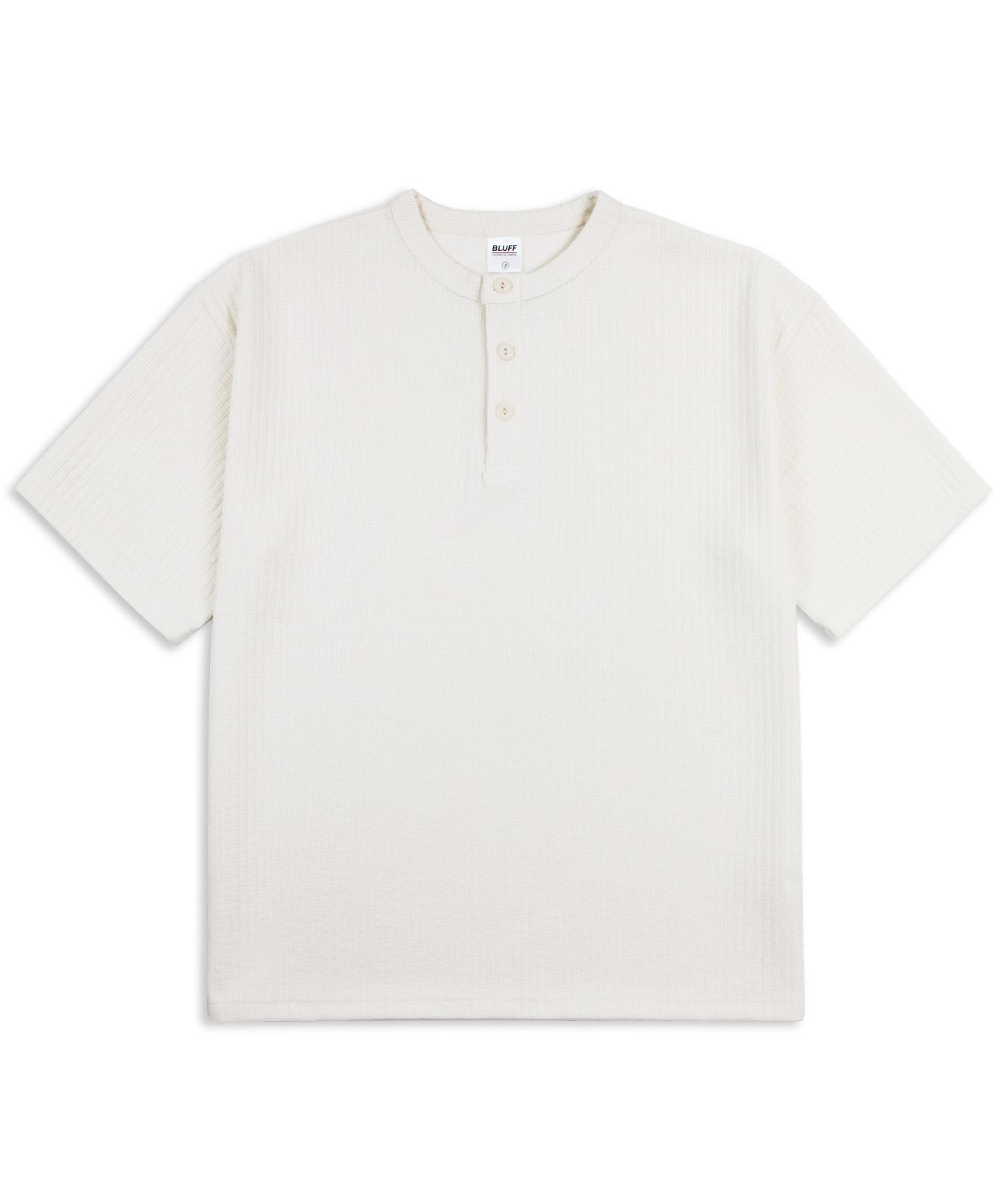 Bluff Oversized Henley Neck T-Shirt [Ivory] Ivory/Free