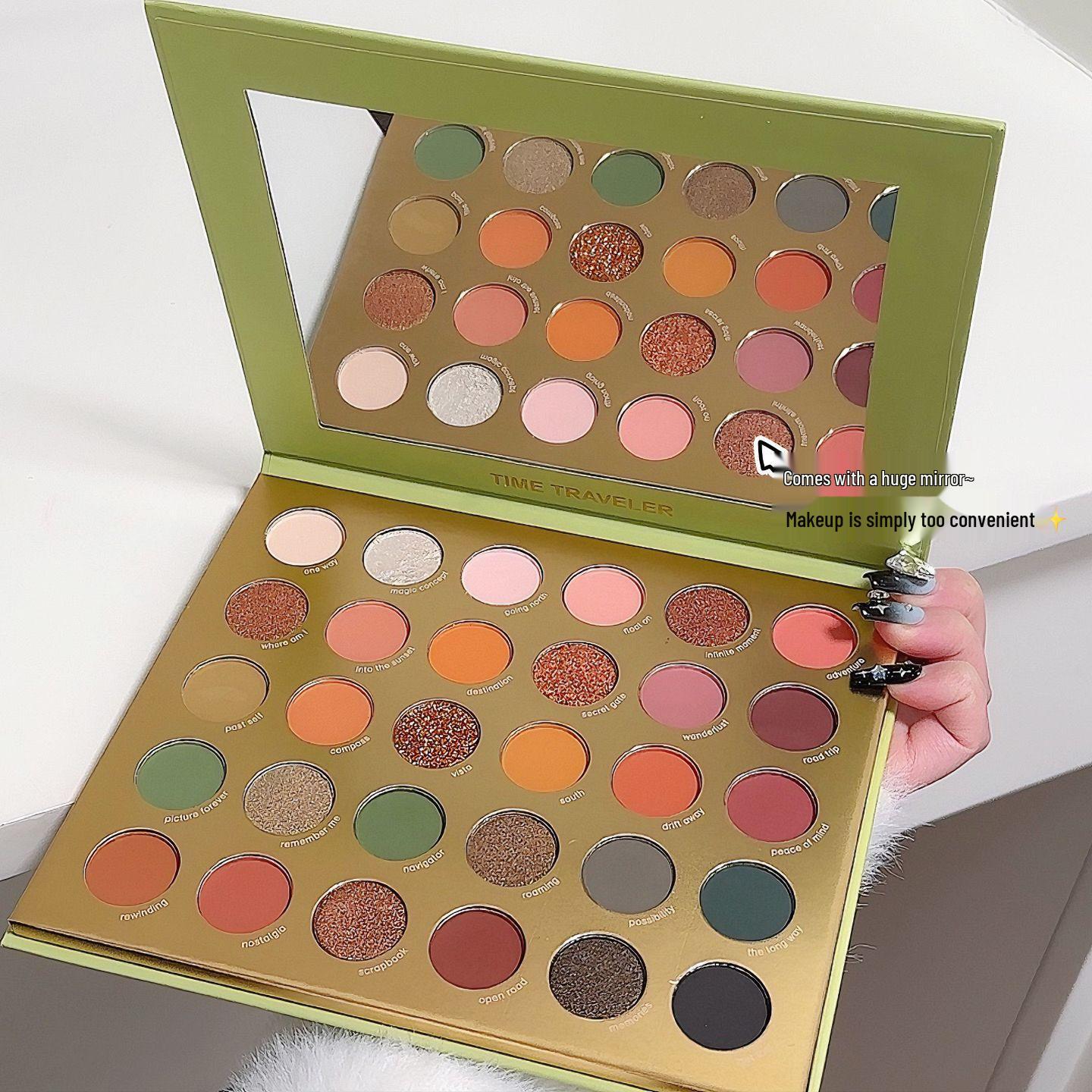 

Time Travel 30-Color Earth Tones Eyeshadow Palette - Glitter, Shimmer, Matte