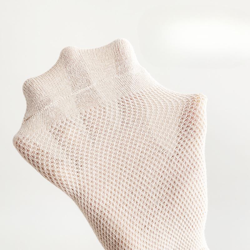 Women's Short Socks, Pure Cotton Thin Mesh Breathable and Odor-proof Sports Shallow Mouth Boat Socks, Women's Spring and Autumn Socks