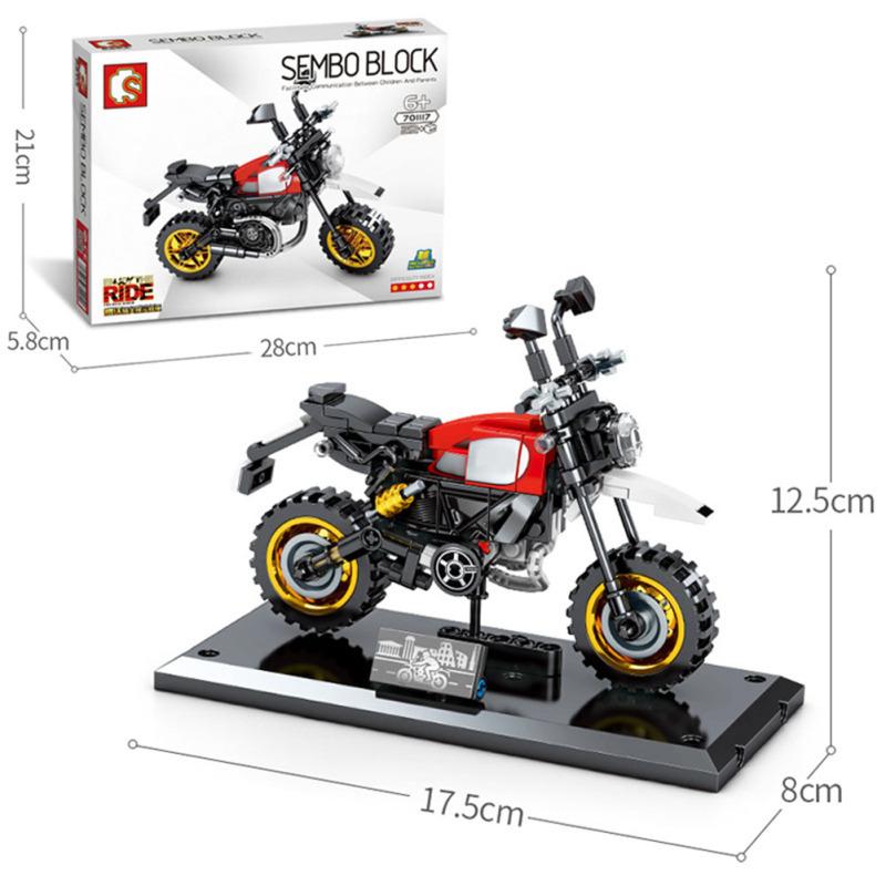 Lego Motocross Bausteine Spielzeug Kinder Pädagogisches Zusammengebautes Offroad-Rennmotorrad Spielzeug