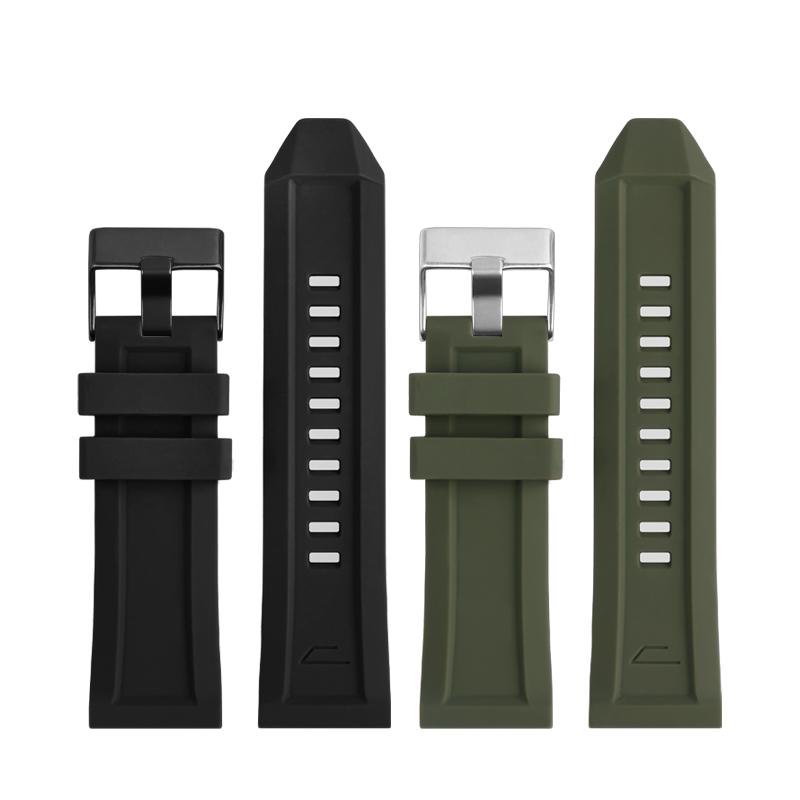 Classic 24mm 26mm 28mm Silicone Rubber Bracelet Watch Band for Diesel DZ4427 DZ4487 DZ4323 DZ4318 DZ4305 Series Waterproof Strap