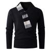 Men's Sweater Fashion Color Matching Personality V-neck Casual Knitted Bottoming Shirt