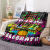 1PC Fnaf Celebration Custom Name Patterned Flannel Blanket Suitable For All Seasons For Home Decor Warmth And Comfort Gifts Holiday Present