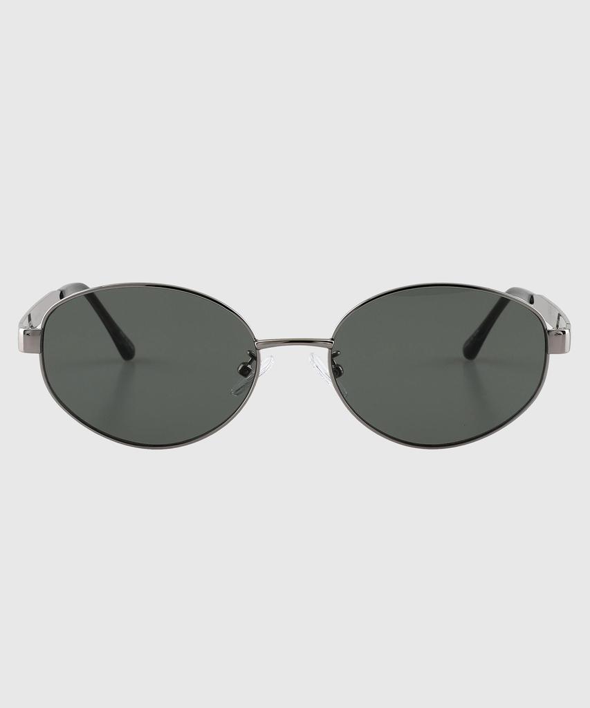Tuditeo Dor Oval Metal Uv Protection Tinted Nylon Lens Sunglasses C2 Khaki