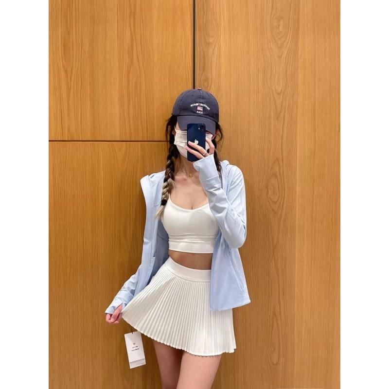 

Lulu Varsity Series Women s High-Waist Pleated Tennis Skirt - Quick-Dry, Moisture-Wicking 10XXL білий