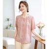 Yalu Middle-Aged Women's Summer Blouse Set