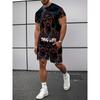 Fashion Men's Casual Suit T-shirt Shorts Two-piece Set Summer Simplicity