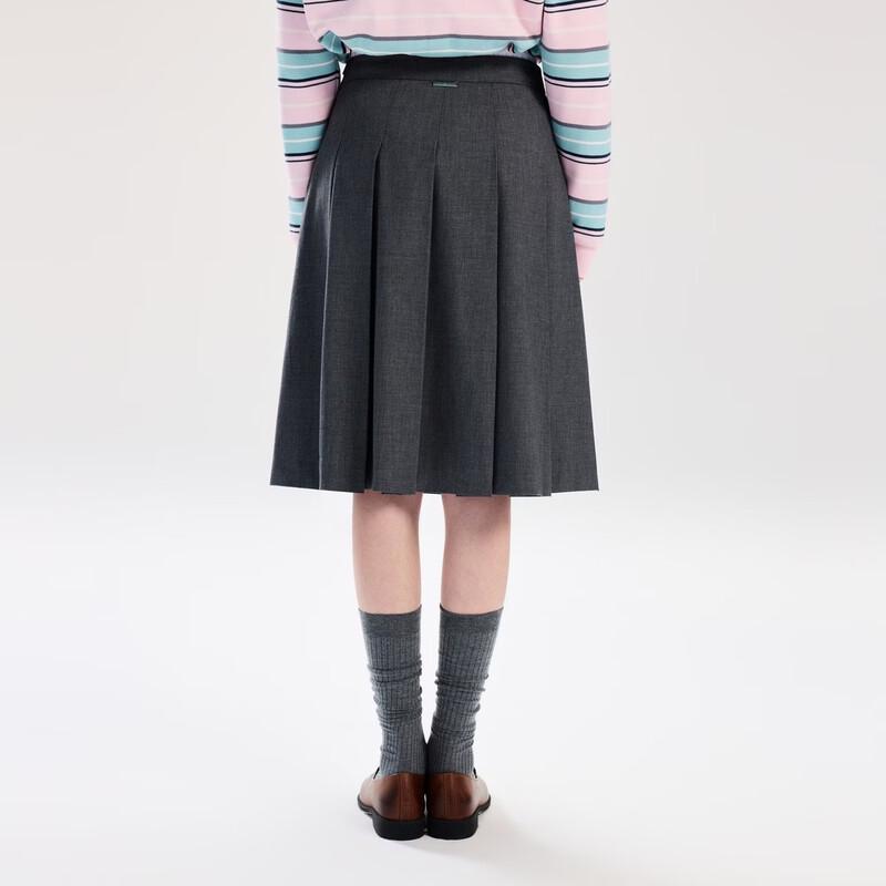 Teenie Weenie Bear Letter Asymmetrical Midi Skirt