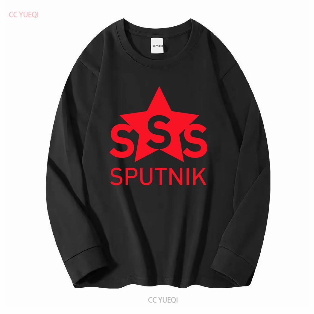 Sigue Sputnik T Shirt long or short sleeves vintage Washed fashion streetwear Slightly designer clothes Stretched Unisex Soft