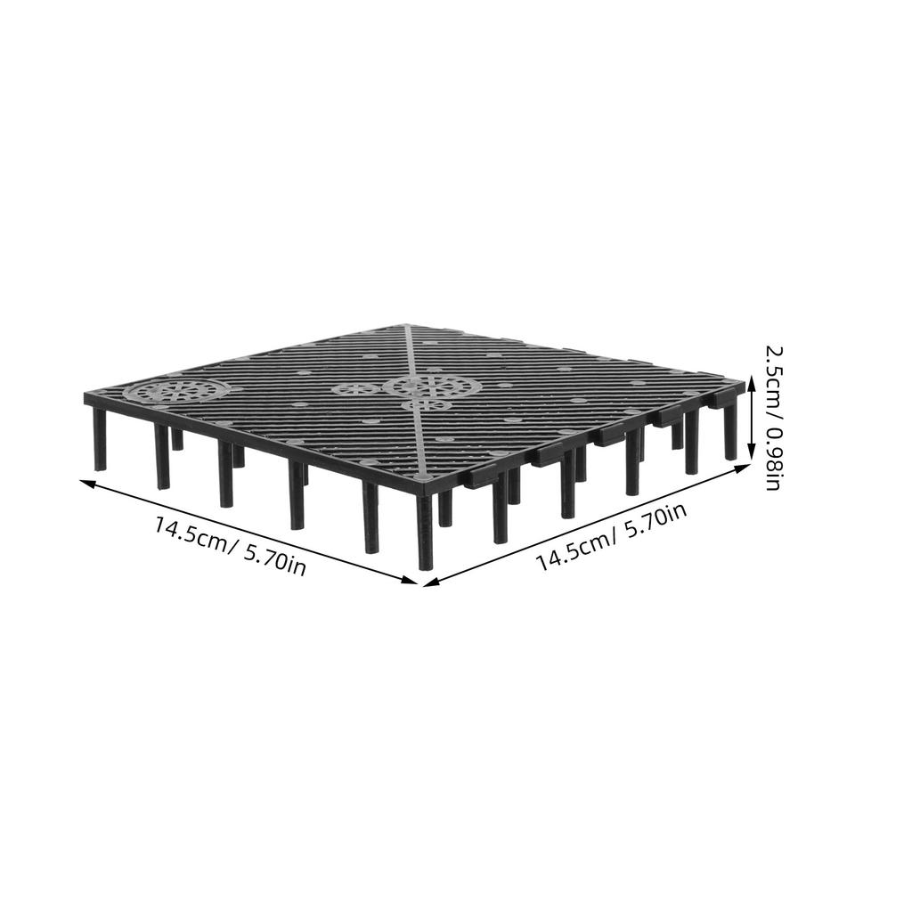 20Pcs Aquarium Bottom Filter Plate PVC Tough Submerged Design Easy Snap-in Installation Splicing Fish Tank Grid for Large Dragon
