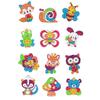 Children's Large Gemstone Diamond Painting Sticker Kit 12 Easy-to-Place Artistic Animated Animal Diamond Painting Stickers Numbe