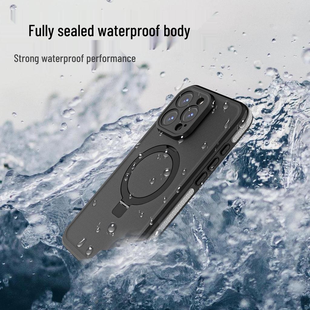TB Series iPhone 16 Waterproof Case with Magnetic Stand and Drop Protection