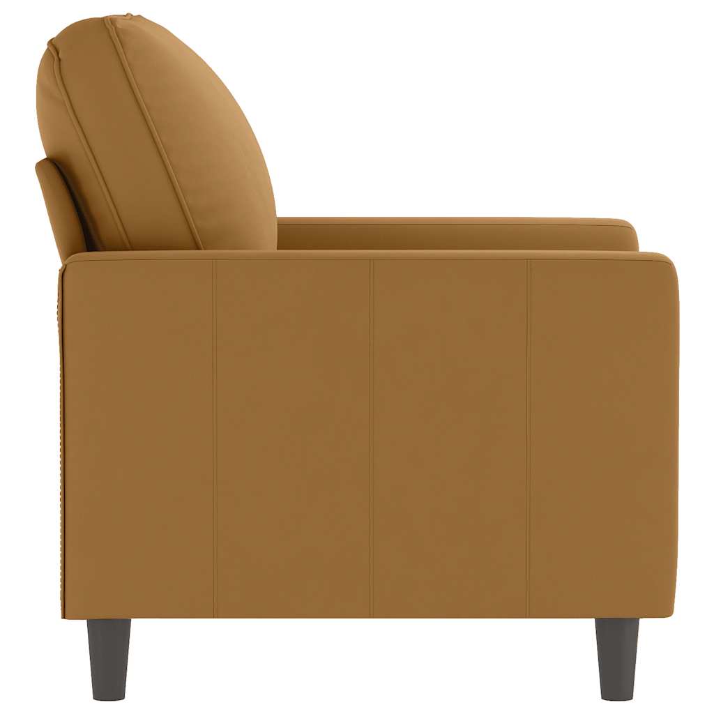 Armchair Brown 60 Cm Velvet