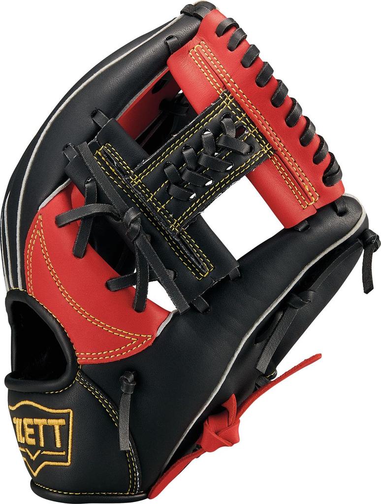 ZETT Acrochatch Youth Baseball Red x Black BJG772630 Glove, All-Around, Left-Handed Throw, (6419), Size M,