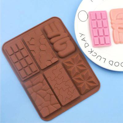 Yousheng 1Pc/2Pcs Dubai Chocolate Silicone Mold 6-Cavity Deep Chocolate Mold Thick Candy Bar Mold for Filling Knafeh Nut
