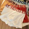 Men's Spring and Summer Fashion Letter Pure Cotton Breathable Mid Waist Flat Angle Underwear