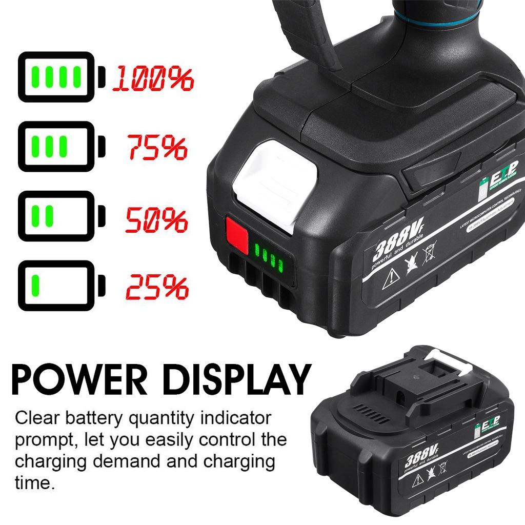 6 Zoll 3500W 388V Mini-Elektrokettensäge mit Anzeigebatterie Tragbares Kettensägen-Holzbearbeitungswerkzeug für 18V-Batterie