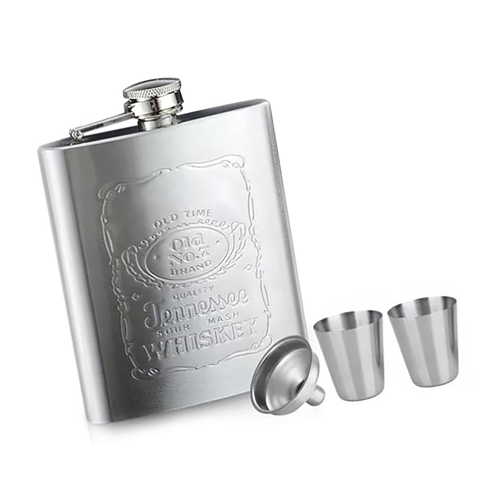 

Портативная фляга из нержавеющей стали, герметичная, для виски, с воронкой, для походов, альпинизма, рыбалки, кемпинга, 7 унций