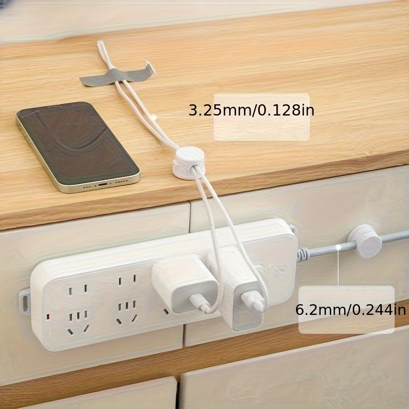 Rotating Magnetic Cable Organizers - 360° Adjustable Angle, Wall-Mounted Durable Plastic Cord Holders for Desk, Home Office & Workspace