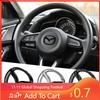 2025 Hot Car Steering Wheel Decorative Emblem Stickers Auto Accessories For Mazda 3 Bk 6 Gh CX-5 CX30 MX-5 2 5 CX-3 GJ GL CX-8 M