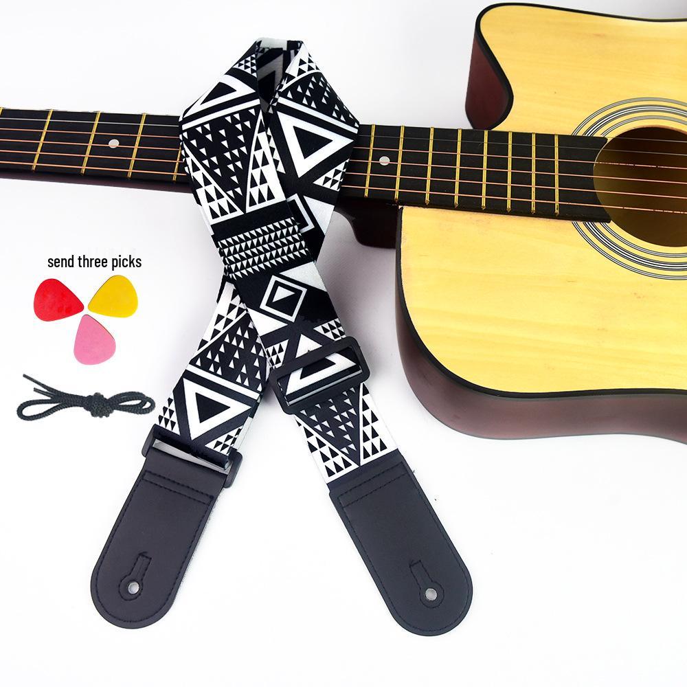 Ethnic Style Universal Guitar Strap - Polyester for Electric, Bass, Wooden Guitars