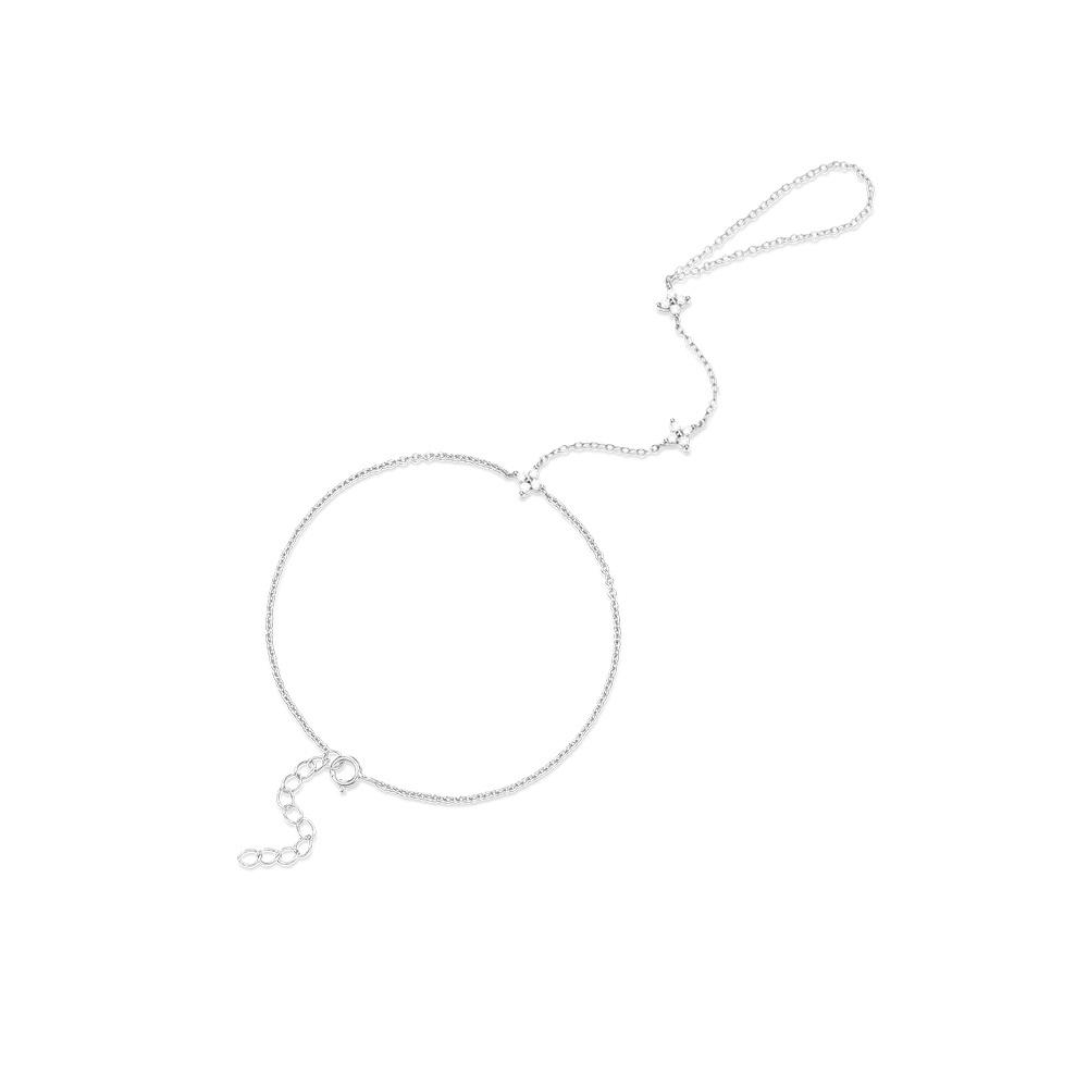 CANNER 925 Zilver Sprankelende Handketting Armbanden Voor Vrouwen INS Geometrische CZ Achtpuntige Ster Armbanden Fijne Sieraden