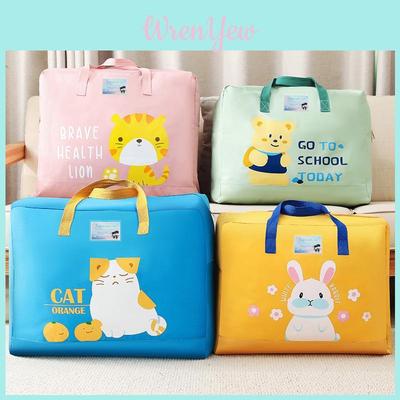 Kids Cartoon Cute Storage Bag For Bed Comforters With Oxford Fabric For Bedroom Organization