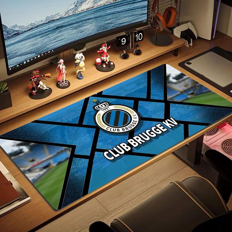 Club Brugge KV Logo Large Size Mouse Pad Large Gaming Table Cushion Non-slip Laptop Tablet Big Mousepad XXL Mat Mini PC Playmat With Lock Edge