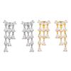 Elegant Crystal Embellished Drop Ornaments Ear Clip Perfect For Freeclip 1 2 Earphones Tassels Dangle Charm Decors
