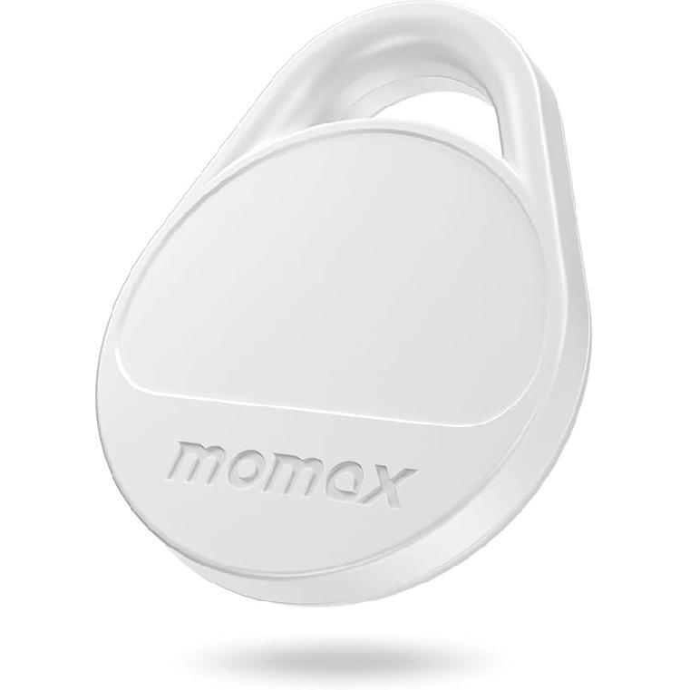 Momax Tracker Electronics Key Finder Luggage Tracker Smart Tag for Key, Backpack, Wallet, Pets Works with Apple Find My (iOS Only) and Global Search 1 Pack