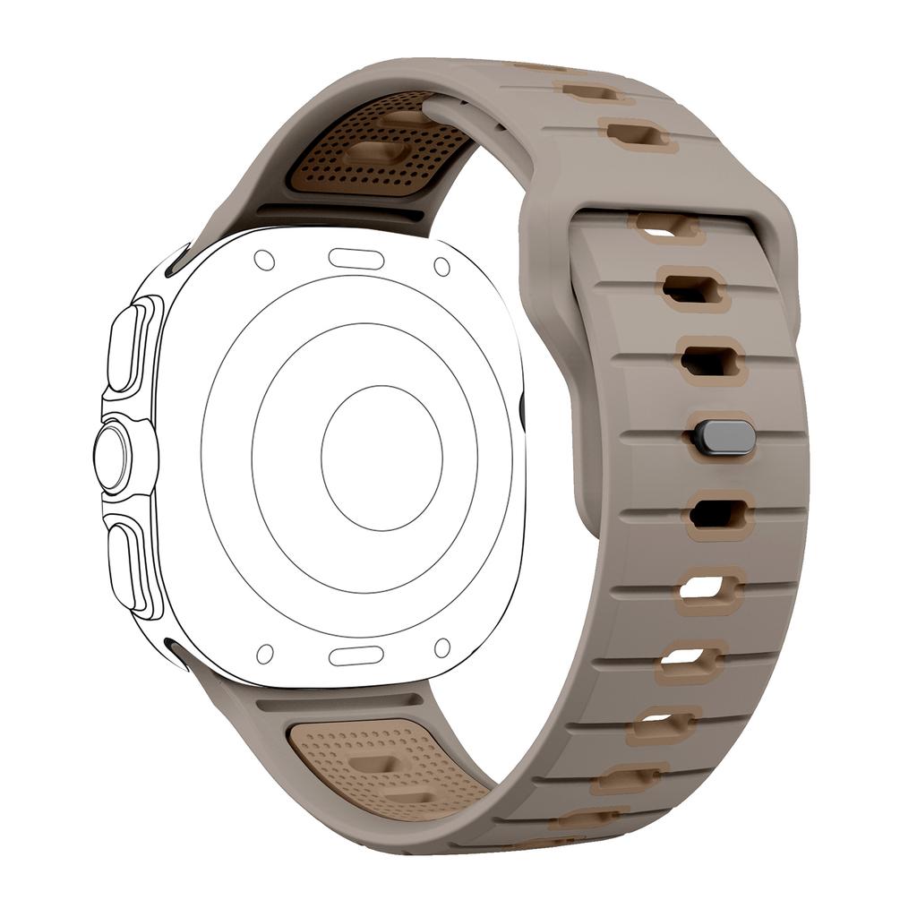 Silicone Strap with Horizontal Stripes for Galaxy Watch 7 Ultra sports strap breathable and comfortable Watch Band