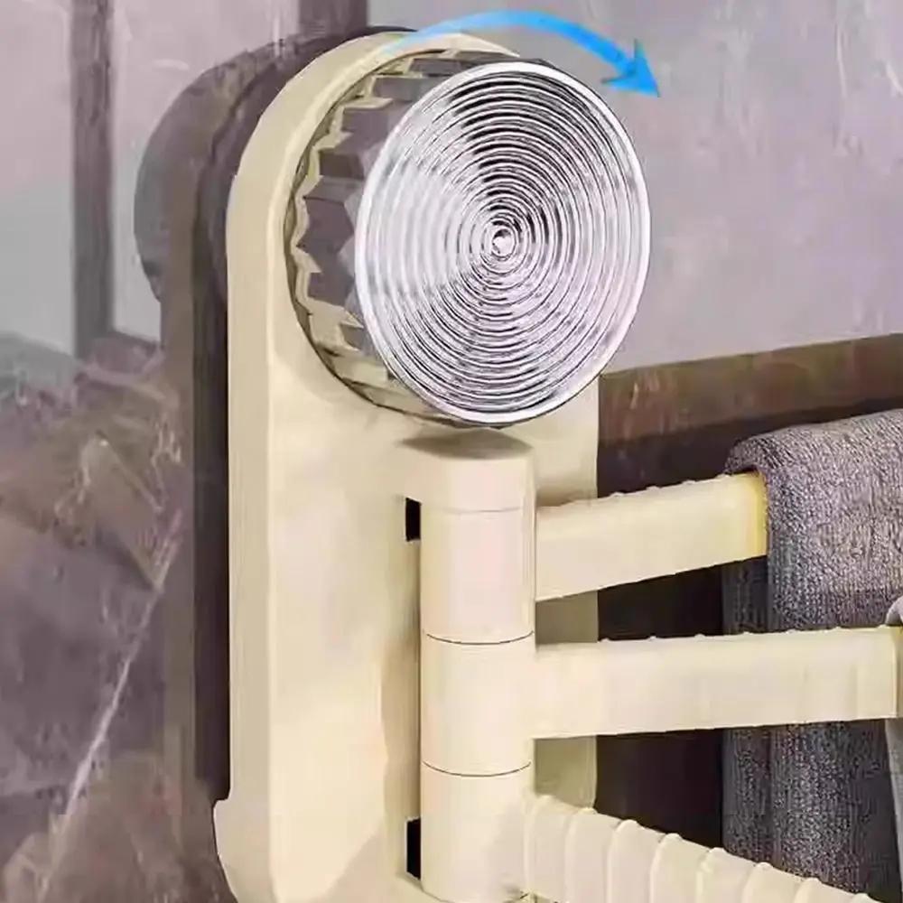 New Suction Cup Towel Rack Strong Row Traceless 3-Bar Towel Hanger Wall-mounted Row Hook