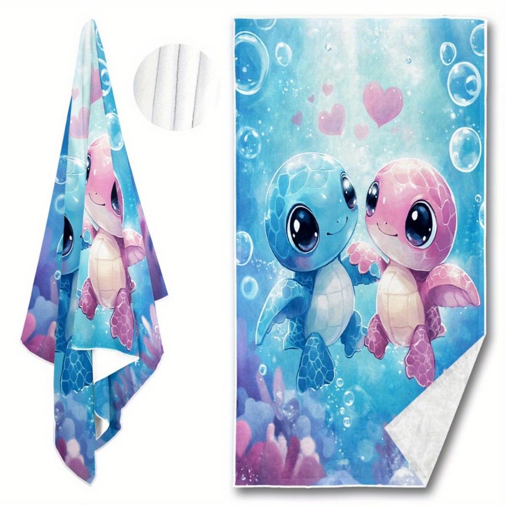 2D Flachdruck Strandtuch, Hochabsorbierend, Leicht und Einfach zu Tragen, Geeignet für den Strand, Partys, Reisen und Camping