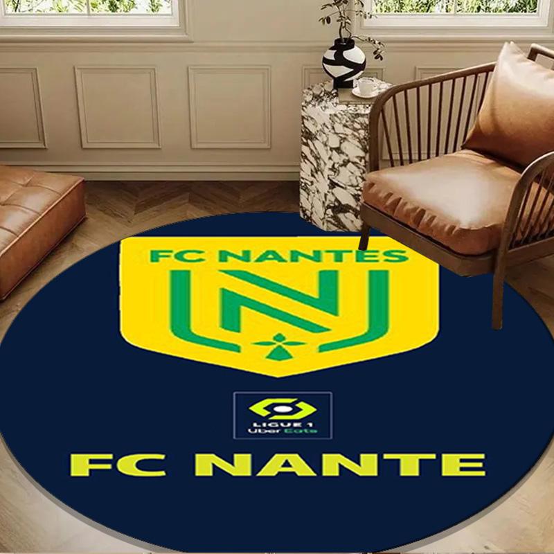Fc Nantes Crest Design Round mat, Anti-slip Circle Carpet Chair rug For livingroom,Bedroom, doormat home decor Gift Christmas Gifts