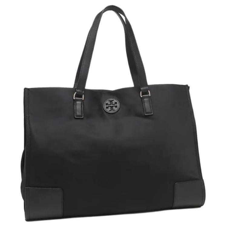TORY BURCH Ella Cow Leather Tote Bag , Shopping Bag , Shoulder Bag , Handbag Regular Women's Black (Unisex) Shoulder Bags 88366 001