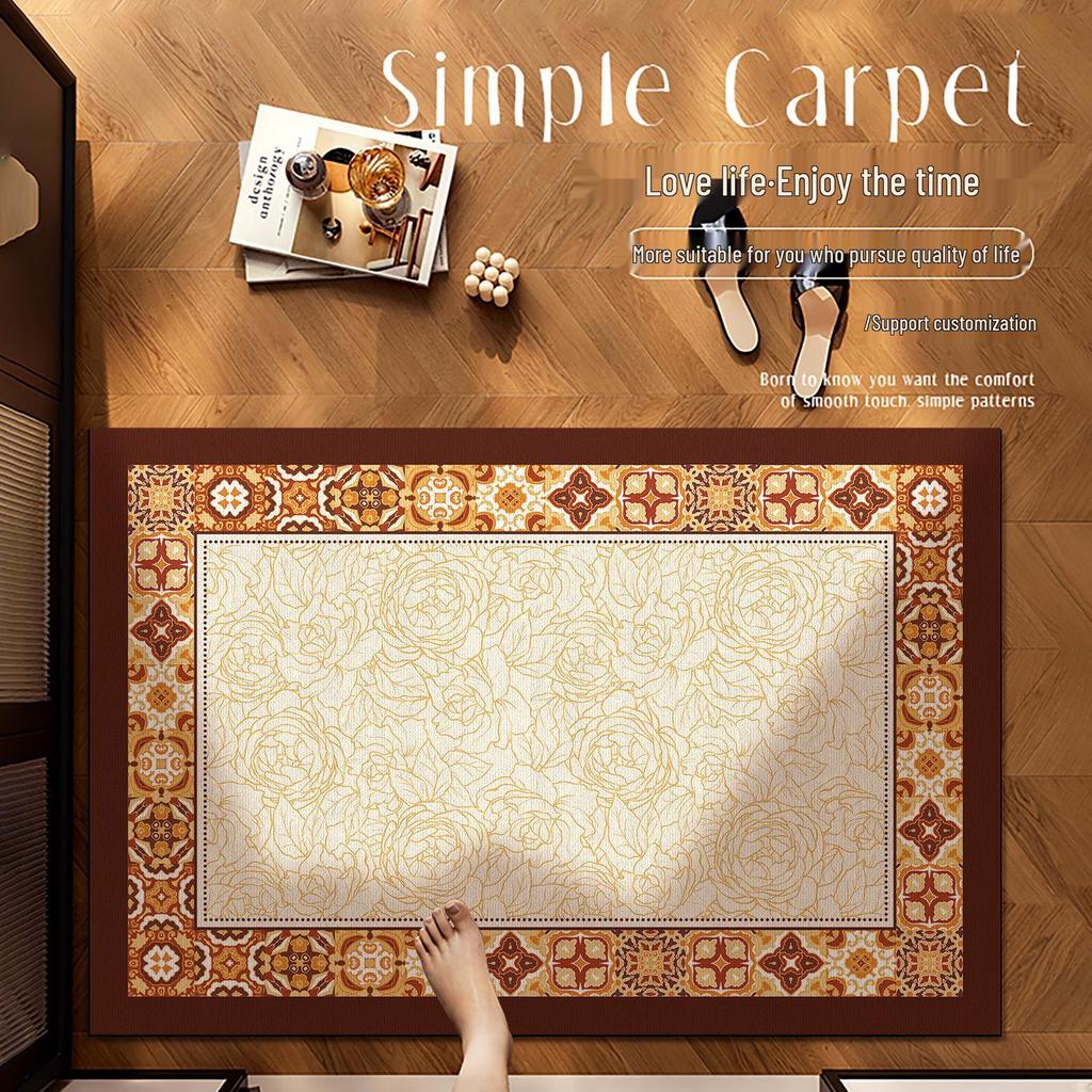 High-End American Style Entrance Door Mat - Silk Loop, Wear-Resistant, Non-Slip, Mud & Dust Removing