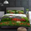 Mushroom Butterfly Green Fairy Tale Bedding Set 3pcs Duvet Cover Pillowcase Kids Adult Quilt Cover Double Bed Set Home Textile