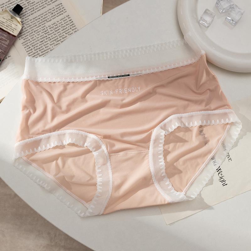 

Летние трусики из ледяного шелка, женское нижнее белье, тонкие дышащие трусики с паклитакселом, антибактериальные, со средней талией, быстросохнущие, не оставляющие следов L оранжевый