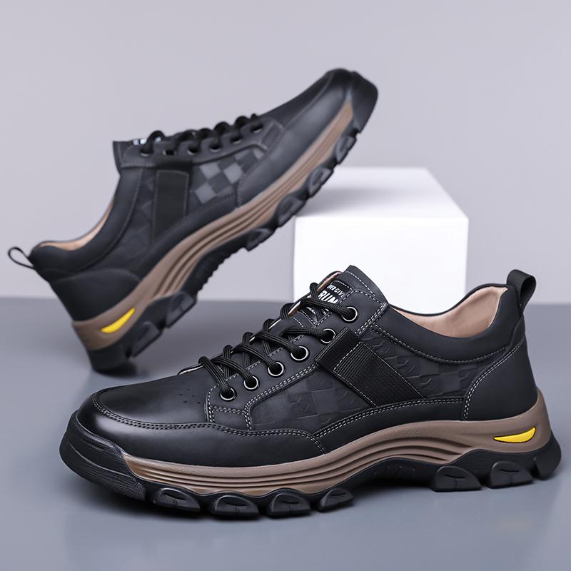 

New Autumn and Winter New Climbing Shoes Casual Thickening Men s Sports Shoes Non Slip Wear Resistant Comfortable Running Shoes 44 чёрный