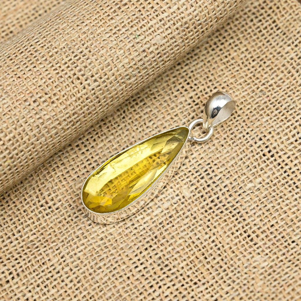Uimitoare piatră prețioasă de citrin, bijuterii din argint 925, realizate manual, pentru femei