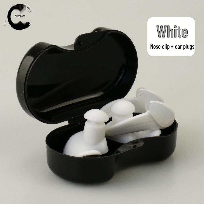 Silicone Waterproof Swimming and Diving Earplugs with Box - Adult Spiral Design