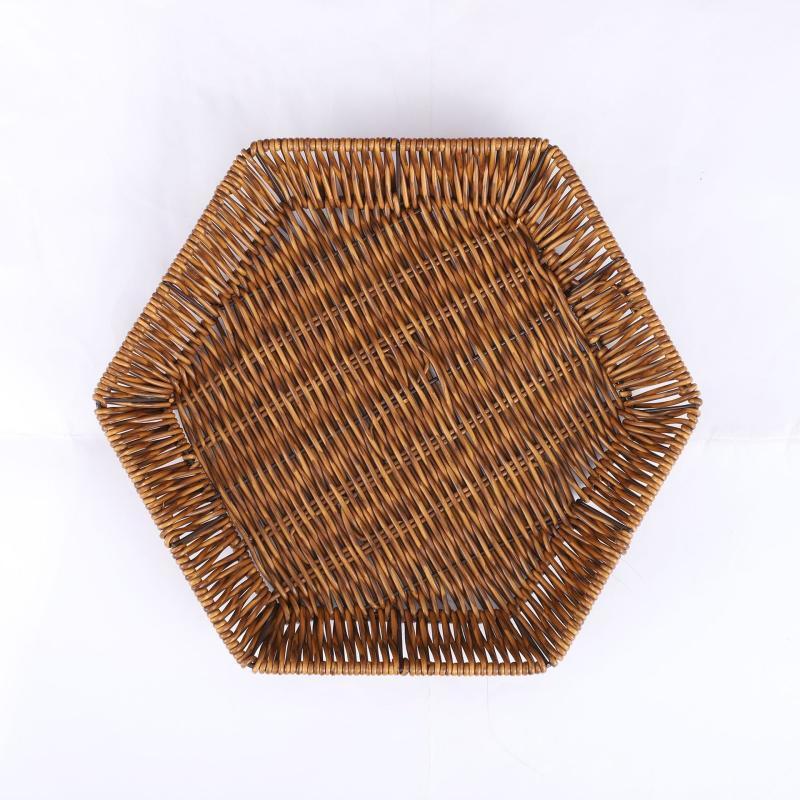 Imitation Rattan Woven Storage Tray and Basket