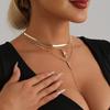 European and American Jewelry Bohemian Retro Feng Shui Drop Snake Chain Collarbone Chain Personalized Trend Multi-layer Necklace