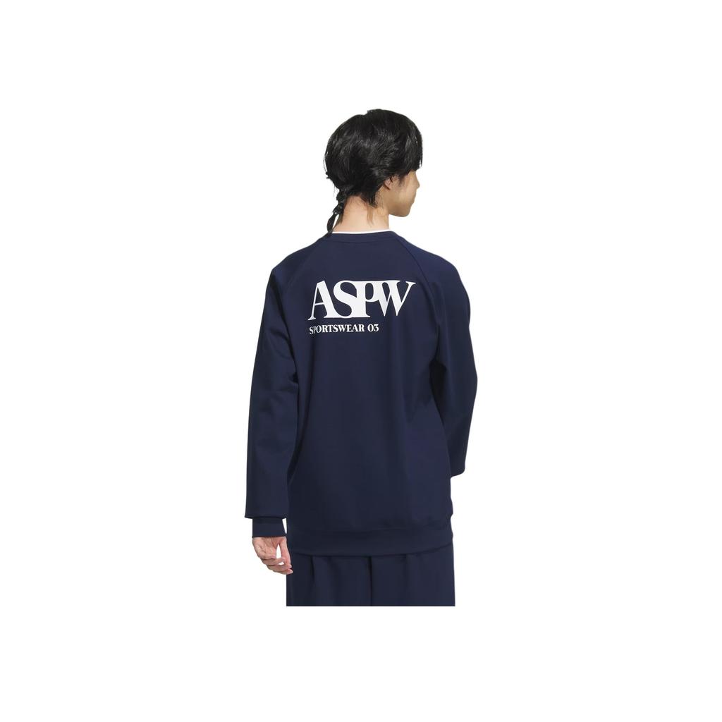 adidas Verbiage Doppelstrick-Sweatshirt mit Buchstabenprint und Colorblock-Kragen Herren-Sweatshirt Marineblau JE3665