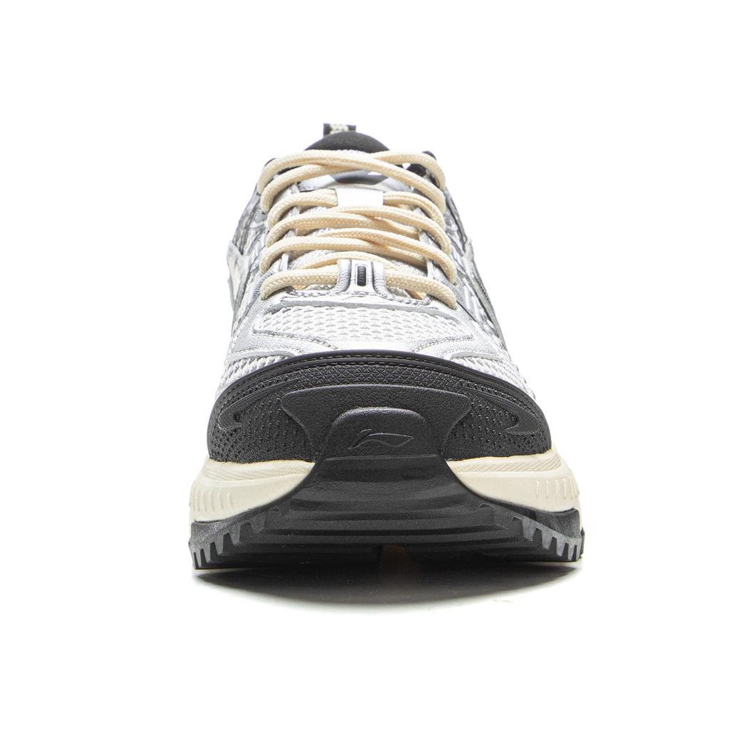 Li Ning QIAO Star V2 Cushioning Slip Resistant Abrasion Resistant Low Top Casual Shoes Women's Silver Black AGCV370-2