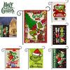 Steag de Grădină de Crăciun Grinch Decor Festiv pentru Curte In Imprimat Față-Verso In