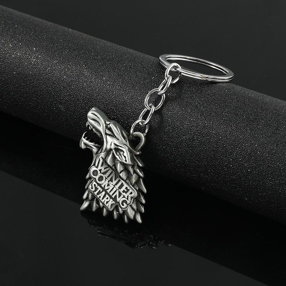 House Stark Key Chain Song Of Ice And Fire Key Rings Holder Souvenir For Gift Chaveiro Men Jewelry
