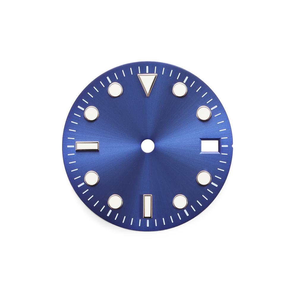 NH35 4R36 28,5 mm Grün Leuchtendes S Zifferblatt SUB Mariner Zifferblatt Geeignet für NH35 NH36 Uhrwerk Uhrenzubehör Zifferblattwerkzeuge