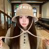 New Korean Version Ins~ Letter Knitted Basin Hat Women's Autumn and Winter Versatile Face Small Warm Bucket Hat Bucket Hat