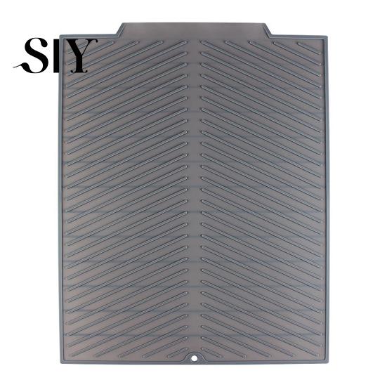Accessoire de Table de Cuisine Tapis d'Égouttement en Silicone pour Comptoir Résistant à la Chaleur Antidérapant Grande Surface Épais Multi-usages Filtre à Eau Évier